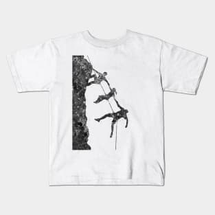 Climber friend black and white Kids T-Shirt